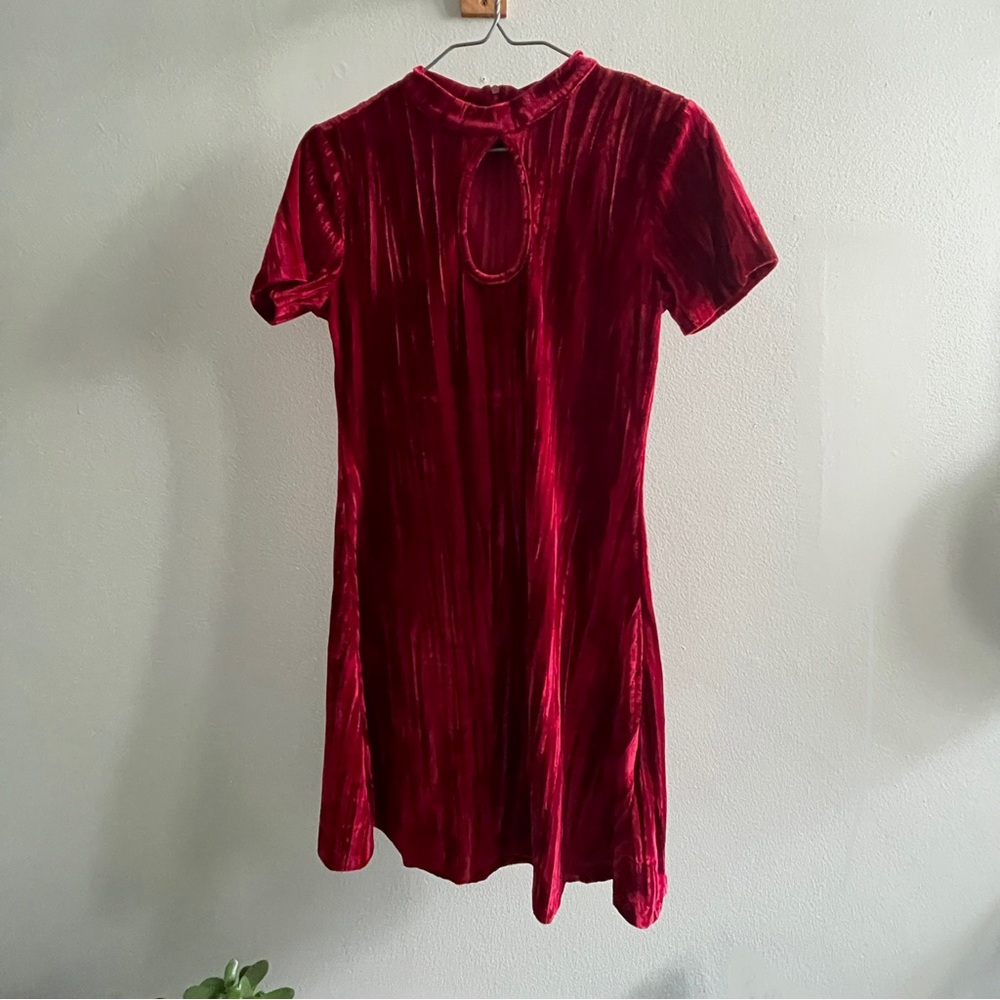 Red Dress | Velour | Textured